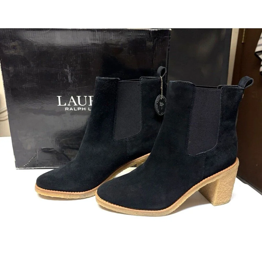 Lauren Ralph Lauren Marianna Leather Suede WP Women’s Boots Size 10B New In Box